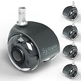 Sytopia Universal Bürostuhlrollen, 5er Set Bürostuhl Rollen 11x22MM, Perfekte...