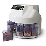 Safescan 1250 EUR Münzzähler, der gemischte EUR-Münzen schnell zählt und...