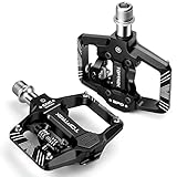 Toptrek SPD, 2 in 1 Plattform Pedale, 9/16 Zoll Achse CNC Aluminium Klickpedale,...