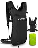SASMO® Fahrradrucksack & Skirucksack klein 6L - Thermofach & Helmnetz | MTB...