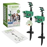 ISOTRONIC Wasserstrahl Tiervertreiber Solar I Bewegungsmelder I Reichweite 10 m...
