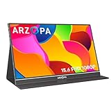 ARZOPA Portable Monitor, 15.6 Inch 1080 FHD Portable Monitor with External HDR...