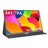 ARZOPA Portable Monitor, 15.6 Inch 1080 FHD Portable Monitor with External HDR...