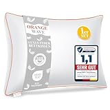 Orange Wave Daunenkissen 40x80cm Federkissen - Kopfkissen 40x80 1er Kissen...