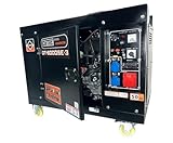 DeTec. Dieselstromerzeuger 6500 Watt Notstromaggregat I 3 Phasen Stromerzeuger...