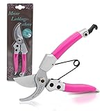 Altera la Vita Gartenschere Rosenschere Rebschere -extrem scharf- pink - für...