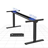 FLEXISPOT Höhenverstellbarer Schreibtisch mit Doppel-Motor, LED-Anzeige und 4...