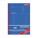 Herlitz 883546 Lieferschein-Buch A5 205 3x40 Blatt, selbstdurchschreibend