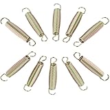 10x Trampolin Feder - 13,5 cm lang - mit 2 Haken - Federstahl Ø 3 mm - verzinkt...