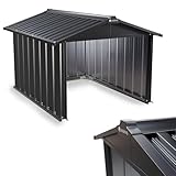 Juskys Metall Mähroboter Garage mit Satteldach - 86x98x63 cm - Sonnen- &...