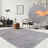 the carpet Relax Moderner Flauschiger Kurzflor Teppich, Anti-Rutsch Unterseite,...