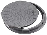 BABYLONPLAST Schachtabdeckung, Schachtdeckel DN600/750 - Runder Kunststoff...