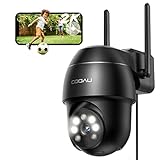 COOAU 2K Überwachungskamera Aussen WLAN ,355°/90°Schwenkbar IP Kamera Outdoor...