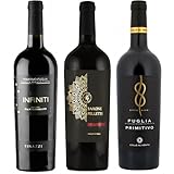 3 er Probierpaket Primitivo | 3 Flaschen Rotwein aus Apulien, Italien |...