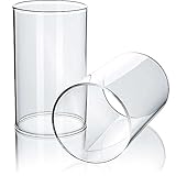 Tuuters 2er Set Windlichtgläser für Drinnen und Draußen aus Borosilikat-Glas...