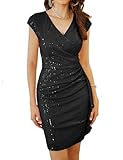 GRACE KARIN Damen V-Neck Bleistiftkleid Vintage Tanzabend Pailletten...