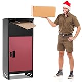 ZIKEBTUY Paketbriefkasten Briefkasten mit Paketfach Groß xxl, Paketbox Draussen...