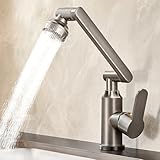 MIDINGCHAI Wasserhahn Bad, Wasserhahn Bad Hoch, 1080 Grad Drehbarer Wasserhahn...