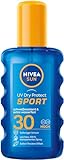 NIVEA SUN UV Dry Protect Sport Sonnenspray LSF 30 (200 ml), 100% transparenter...