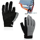 2XK-NOV 1 Paar Hohe Verschleißfestigkeit Segelhandschuhe,Zwei-Fingerlose...