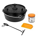 Petromax Feuertopf ft6t Einsteiger-Set - Dutch Oven mit planem Boden inklusive...