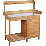 Yaheetech Gärtnertisch 112 x 46,5 x 125 cm Pflanztisch mit verzinkter...
