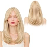45cm Perücke Blond Damen, Hitzebeständige Natürliche Gerade PerrüCke...