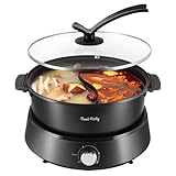 Food Party Hot Pot Elektrisch 4L Aktualisiert Hotpot Topf Doppelseitig...