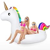 Jojoin Super Größe Einhorn Luftmatratze, 240×110×150cm Aufblasbares Einhorn...