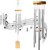 Windspiele, Chimes Metall Wind Chimes Klangspiel 6 Rohre Draußen Windspiele...