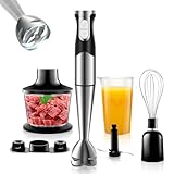 NWOUIIAY Handmixer Stabmixer Elektrischer 6-in-1 1200W Edelstahl Pürierstab mit...