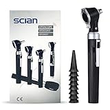 Scian Otoskop Kit – Ear Scope Otoskop mit LED Licht, 3 fache Vergrößerung, 4...