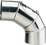 Edelstahl Abgasrohr Rauchrohrbogen Bogen Möck DN130 mm Knie Heizung verstellbar...