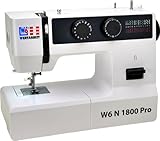 W6 Nähmaschine N 1800 Pro mit 25 Programmen | Freiarm | automatischer...