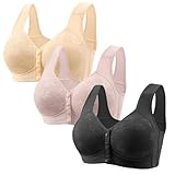 Klassische Spitzen BHS Damen mit Bügel 3er Pack BH mit Verstellbarem Bustier...