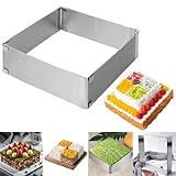Backrahmen Rechteckig Verstellbar Tortenring Eckig - Backform Eckig Verstellbar...