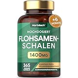 Flohsamenschalen Kapseln | 6 Monate Vorrat - 365 VEGANE Präbiotika Kapseln |...