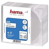 Hama Leere CD-Hüllen (Packung mit 10 transparenten CD-Boxen)