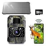 Assark Wildkamera mit Handyübertragung App, 48MP 30fps Solar WLAN Bluetooth...