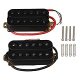 Humbucker von Yibuy für HBBC-Gitarre, Tonabnehmer, Doppelspule, 2er-Set Schwarz