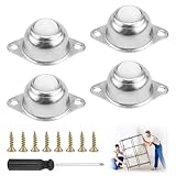 TYBYBB Kugelrollen Schwerlast Möbelrollen Kleine 15mm Rund Mini Flach Rollenrad...