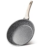 CAROTE Bratpfanne, 20 cm, Antihaftbeschichtung, Granitbeschichtung, Schwarz