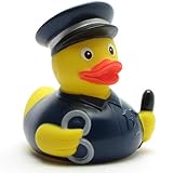 Badeente Polizist I Polizei Quietscheente I Duckshop I L: 8,5 cm