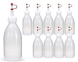 10x 250 ml LDPE Plastikflasche Quetschflasche Laborflasche Garnierflasche...