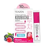 TEAZEN - Kombucha Berry Probiotisches Teegetränk - Instant Getränkemischung -...