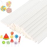 DOANTE 50 Stück 10cm*3.5mm Cake Pop Sticks, Weiße Cake Pop Stiele für...