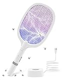 AOKKR Elektrische Fliegenklatsche, 4000V Insektenvernichter mit UV Mückenfalle,...