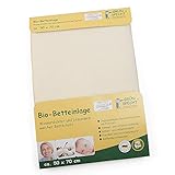 GRÜNSPECHT Bio-Betteinlage 50x70cm, Matratzenschutz, 100 % Baumwolle (kbA) mit...