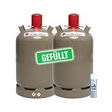 Bluecraft Propan-Gas-Flasche 11 kg gefüllt voll Campinggasflasche inkl....