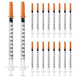 100 Stück 1 ml/cc Plastiktube 27G (0,4 x 12,7mm), Mehrzweck-Messwerkzeuge,...